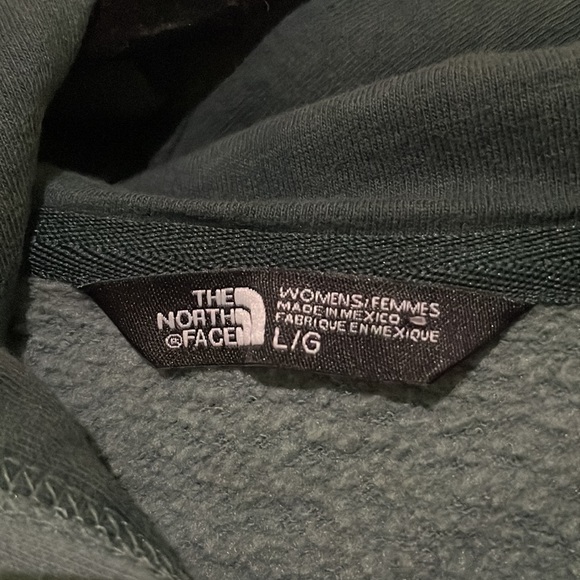 The North Face Green Zip Up Hoodie Sweatshirt - Picture 6 of 9